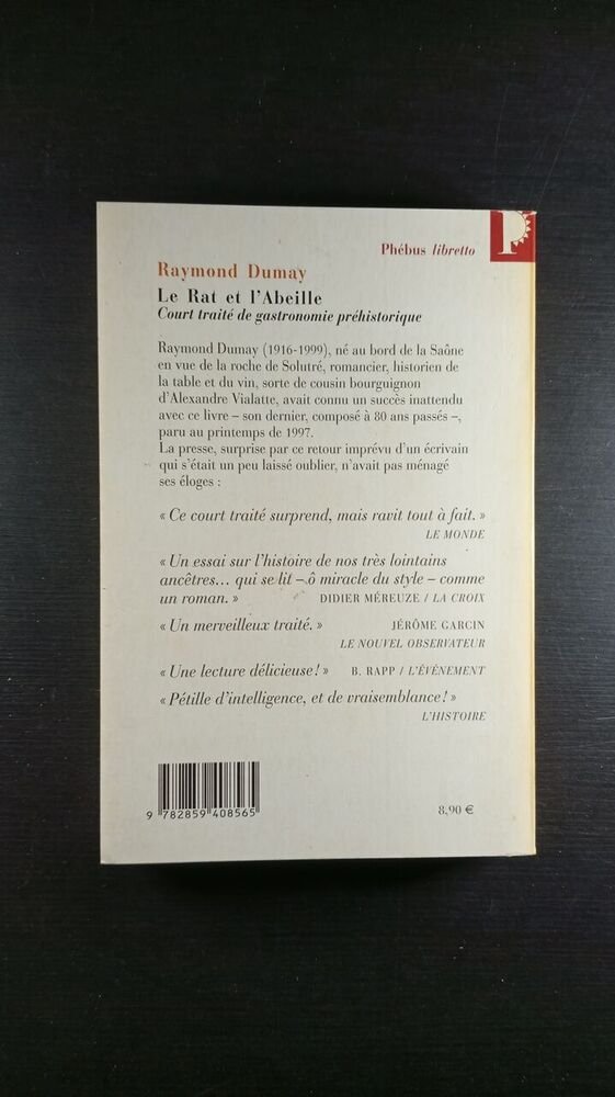 Image 1 du livre Le rat et l'abeille : court traité de gastronomie préhistorique vendu par Démons & Merveilles