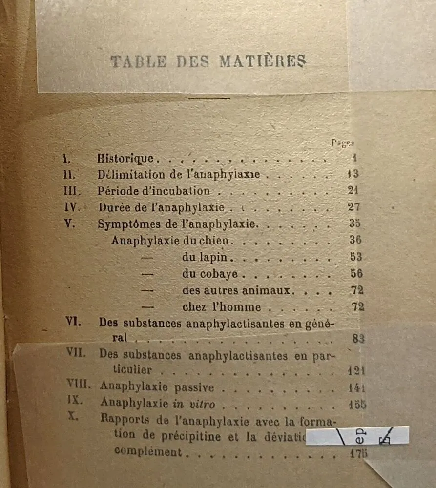 L anaphylaxie - nouvelle collection scientifique - 1930 - Charles Richet