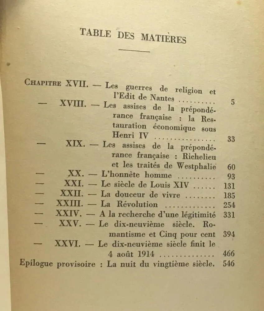 Histoire des Français tome un et deux --- collection histoire - 1951 - Pierre Gaxotte