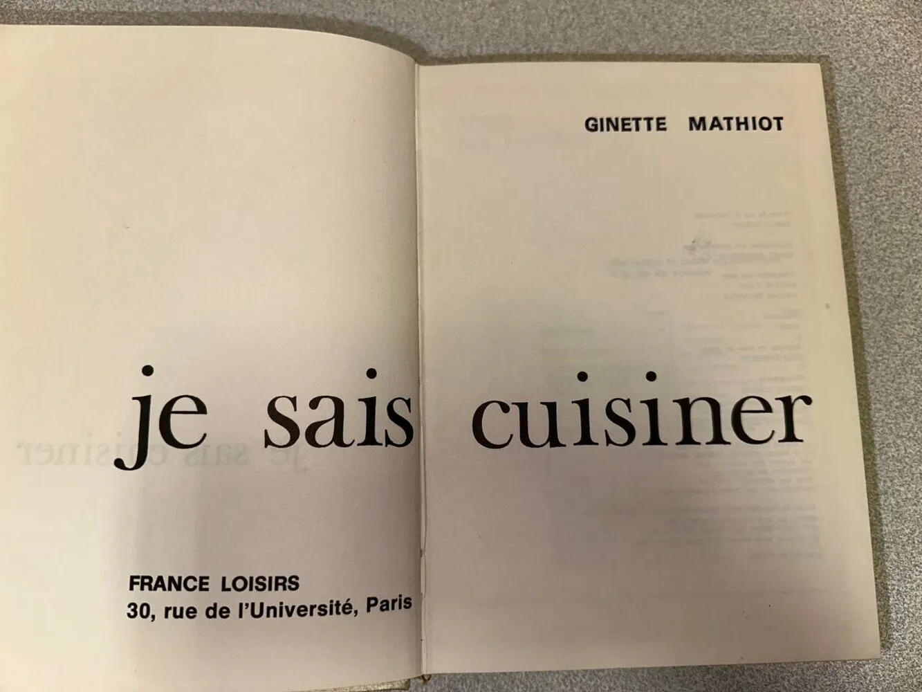 Je sais cuisiner -  - Ginette Mathiot