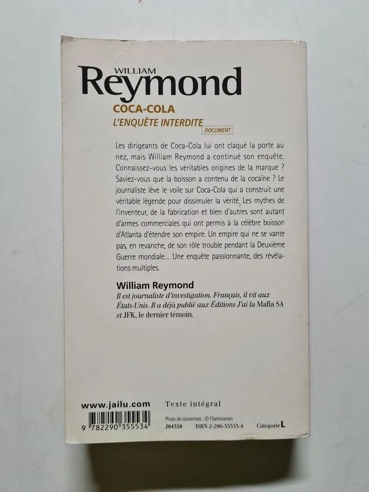 Coca-Cola : L'enquête interdite William Reymond