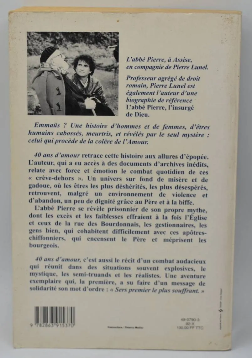 Emmaüs, 40 ans d'amour. vol 1. le temps des apôtres - 9782863915370 